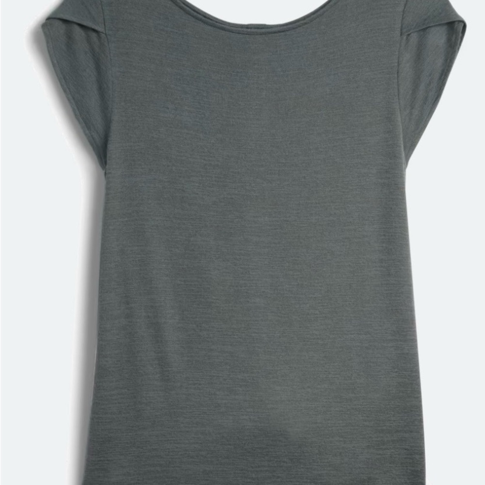 Market & Spruce Charcoal Short Sleeve Top